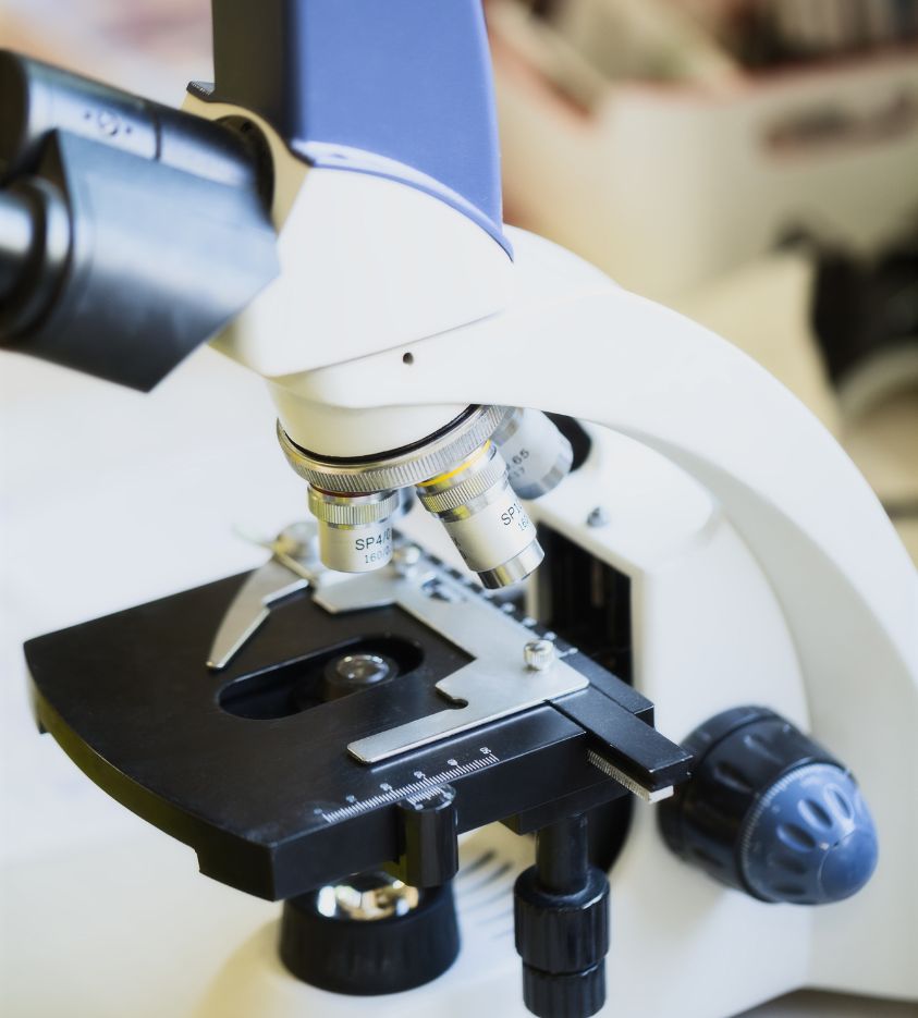 microscope in laboratory